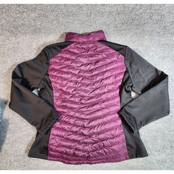 32° HEAT Women's Size Large Light Weight Zip Front Puffer Jacket Purple Black - Picture 2 of 11